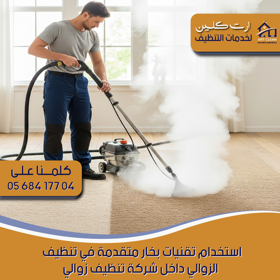 "استخدام تقنيات بخار متقدمة في تنظيف الزوالي داخل شركة تنظيف زوالي"